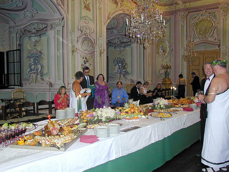 Český Krumlov State Castle and Chateau, Hall of Mirrors, during a reception, foto: Lubor Mrázek