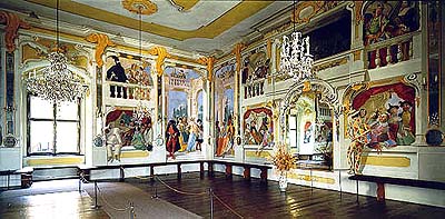 Maskensaal des Schlosses Český Krumlov 