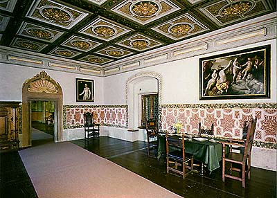 One of the Rosenberg Renaissance rooms at Český Krumlov Castle 