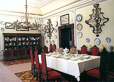 Der sog. Kleine Speisesaal auf dem Schloss Český Krumlov 