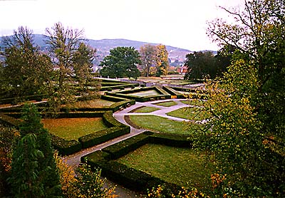 Central part of the Český Krumlov Castle Gardens 