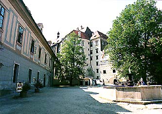 View onto II. courtyard of Český Krumlov Castle 