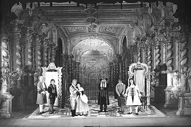 Foto von der Produktion im Schlosstheater in Český Krumlov um das Jahr 1960