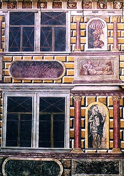 Detail of mural on III. courtyard of Český Krumlov Castle 