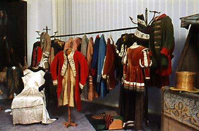 Baroque theatre costumes from depository of the Český Krumlov Castle Theatre 