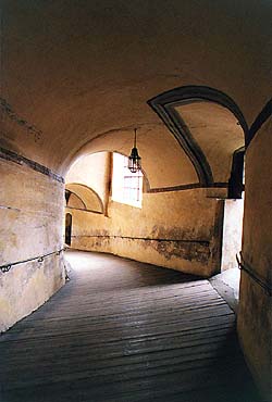 Corridor between II. and III. courtyard of the Český Krumlov Castle 
