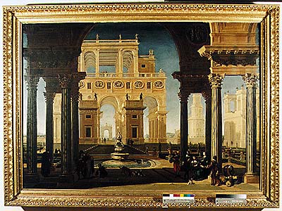 Schloss Český Krumlov, Gemäldegalerie, Italienische Palastarchitektur, Johann van Kessel d. J. ?, Johann Miele ?, 2. Hälfte des 17. Jahrhunderts 