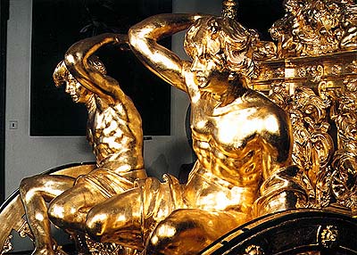 Zámek Český Krumlov, Zlatý kočár, detail 