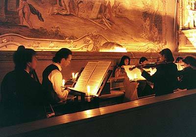 Trial production in Castle Theatre Český Krumlov, picture from orchestra pit 