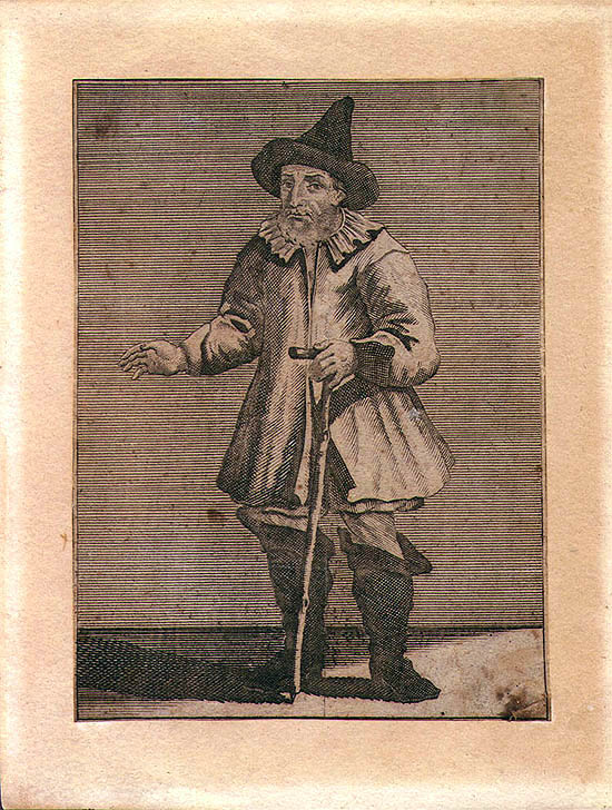 Johann Valentin Petzold, portrét v hereckém kostýmu