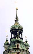 Oprava měděné krytiny helmice Zámecké věže v Českém Krumlově, foto: Ladislav Pouzar 
