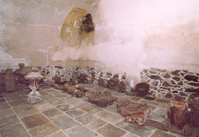 Schlosslapidarium in Český Krumlov, Details der steinbildhauerischen Ausschmückung, Foto: Ladislav Pouzar 