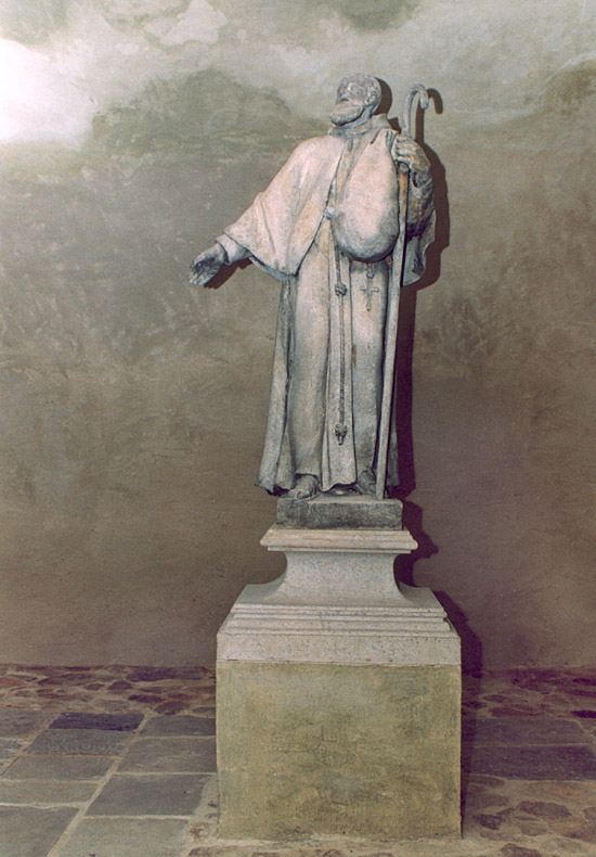 Zámecké lapidárium v Českém Krumlově, sv. Felix z Cantalice, sochař Jan Antonín Zinner, 1756
