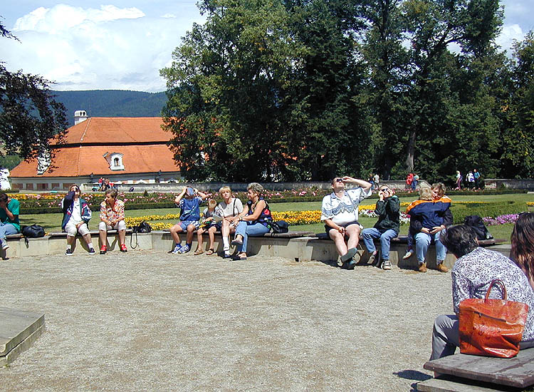 Schlossgarten in Český Krumlov, Sonnenfinsternis am 11. August 1999
, Foto: Lubor Mrázek