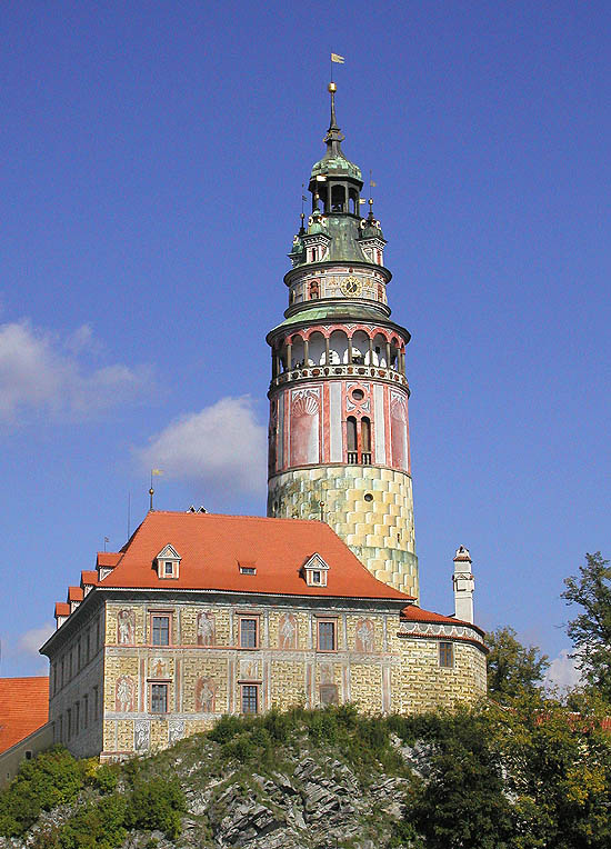 Schlossturm in Český Krumlov, 2001, Foto: Lubor Mrázek