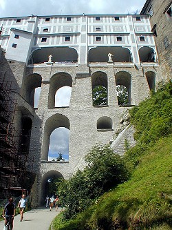 Český Krumlov, Cloak Bridge, overview, 2001 , foto: Lubor Mrázek 