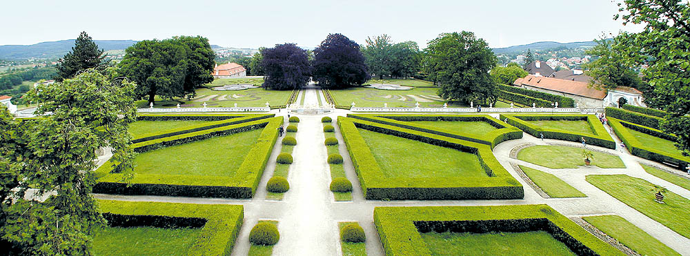Schlossgarten in Český Krumlov, Panoramaansicht, Foto: Lubor Mrázek