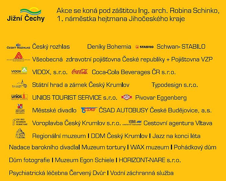 Sponzoři a partneři Dne s handicapem, dne bez bariér Český Krumlov 2008